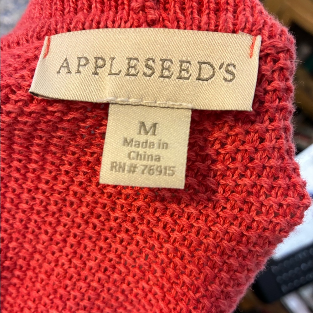 Appleseed's Vibrant Rusty Red Long Cardigan Sweater - Picture 4 of 8